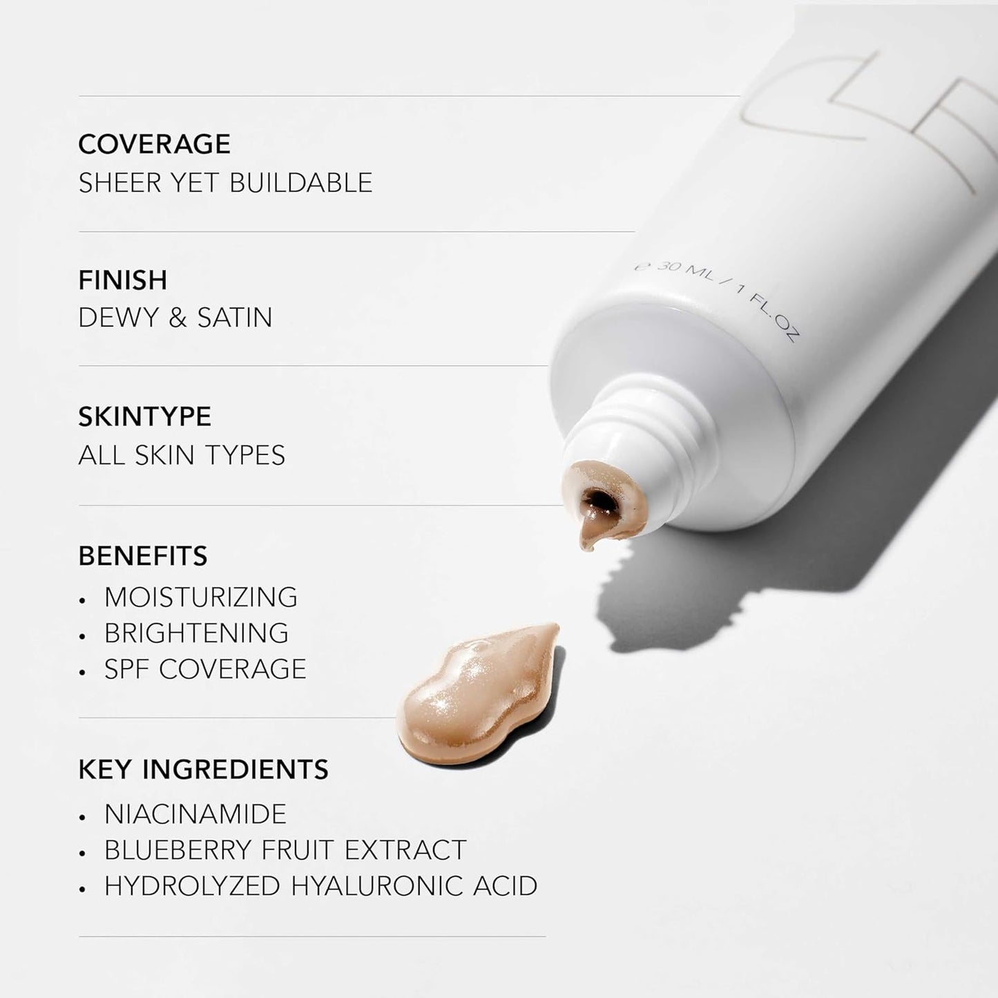 CLE Cosmetics CCC Cream (Warm Medium Light 203 / SPF 50) - Color Correcting CC Cream with Sunscreen - Lightweight, Hydrating, Light to Medium Coverage Foundation - BB & CC Hybrid - 1 fl oz