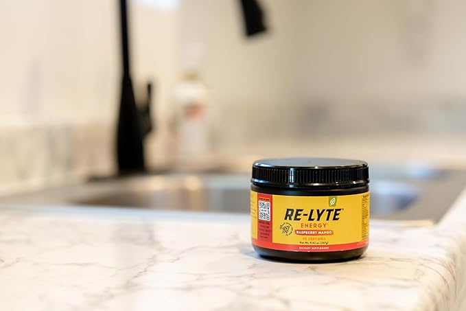 Redmond Re-Lyte Energy Electrolyte Mix, Raspberry Mango, 8.6oz Jar