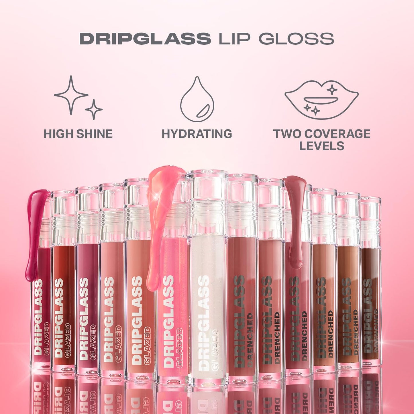 Morphe Dripglass High Shine Lip Gloss - Glazed, Semi-Sheer & Nourishing Lip Makeup - Buildable Formula Infused with Plant-Derived Squalane & Vitamin E - Beige Beam (0.13 oz)