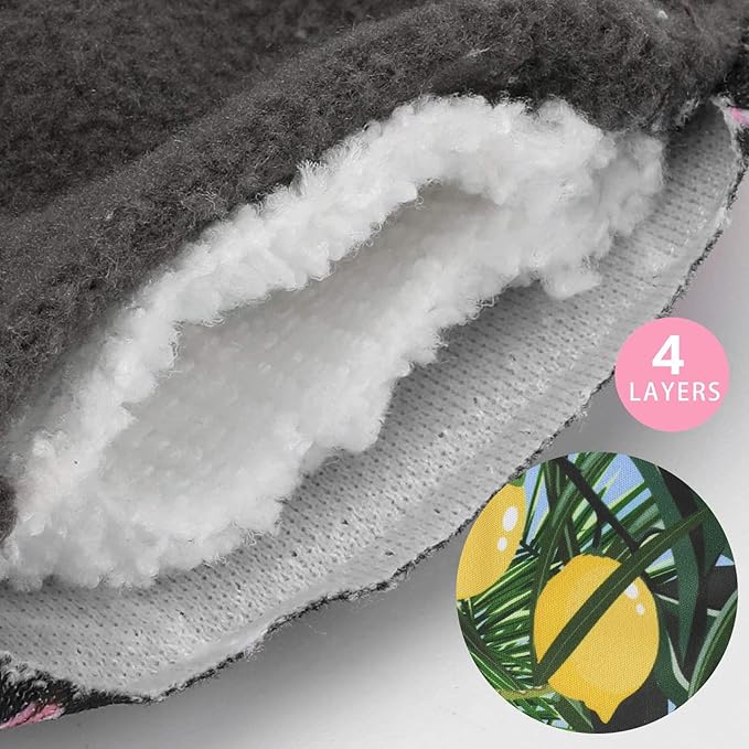 PHOGARY Reusable Menstrual Pads - Bamboo Cloth for Heavy Flow With Wet Bag, Large Sanitary Set With Wings for Women, Washable Overnight Cloth Panty Liners (7 in 1, Style F)
