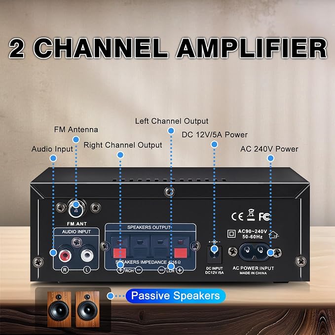 AK45 Stereo Receivers Amplifier Home Audio