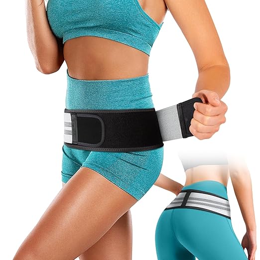 Back Brace for Lower Back Pain, Si Belt, Sciatic Nerve, Relief for Sciatica, Hip, Spine Pain, Pelvic, Sacroiliac Belt-Breathable & Adjustable Lumbar for Women and Men (Regular, Gray)
