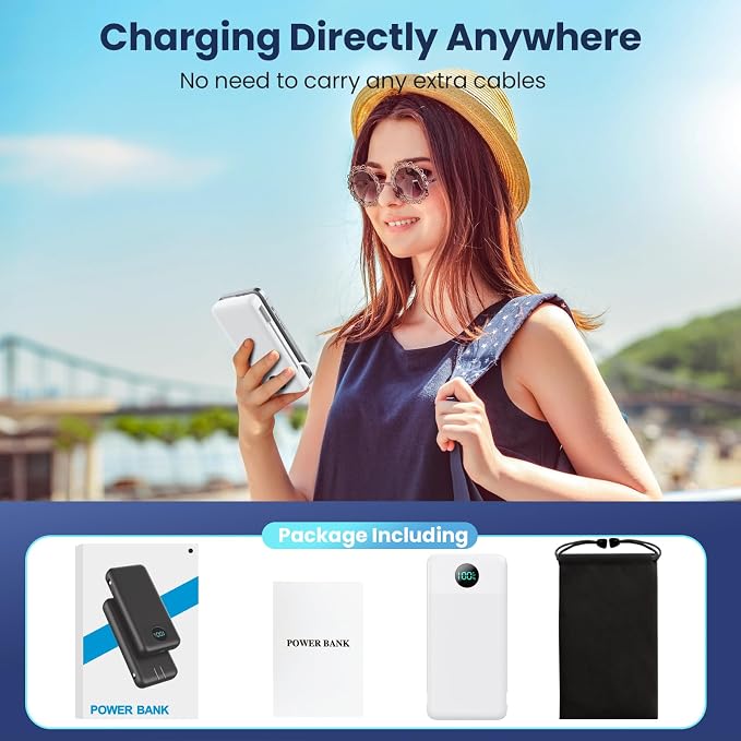Portable Charger 33800mAh USB C Power Bank