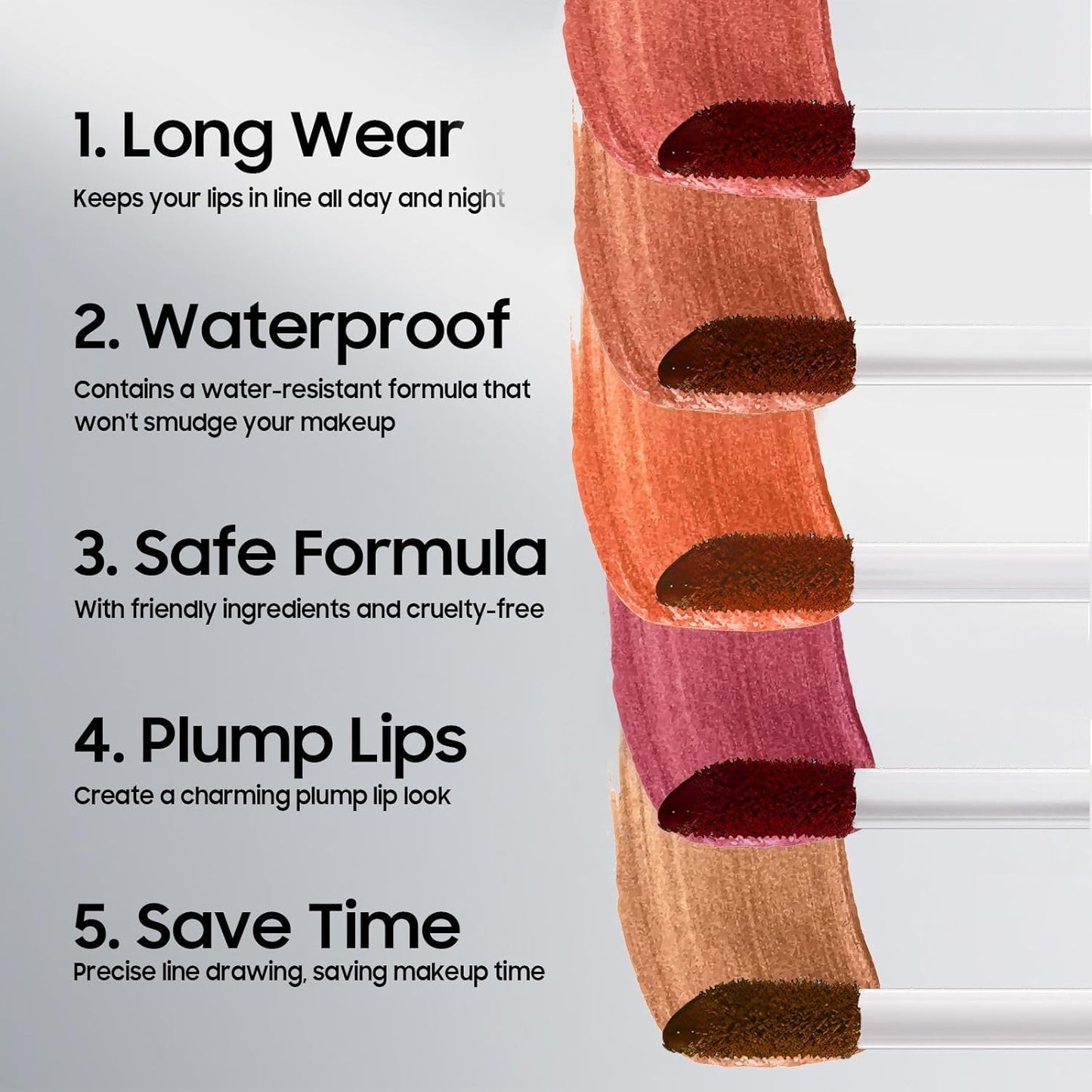 Lip Liner Stain Peel off - Waterproof & Long Lasting Peel Lip Stain Non-Stick Cup, Enhancing Complexion & Nourishing for All Skin Types, Create A Natural Lip Color (Mauve, 1 Count)