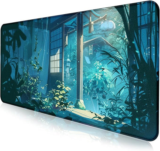 Anime Tropical Plants XL Extended Game Keyboard Pad, Women's Office Decoration