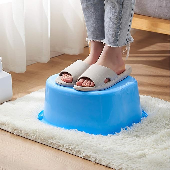 Foot Soaker: Plastic Foot Spa Basin With Massage Dots - Room Spa Bathtub for Hiwell Massage & Feet Care (Pink)