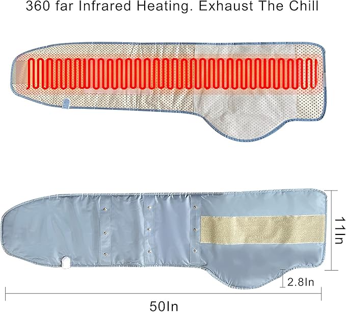 360° Whole Circle Heat Sauna Belt Abs Sculptor Vibration Massager Fast Heating Stomach Cellulite Removal Waist and Abdominal Trainer Lower Back Body Shape Belly Exercise Pain Relief(Widened Version)