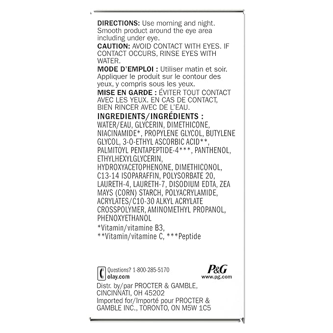 Olay Brightening Eye Cream, Vitamin C, Fragrance-Free, 0.5 oz