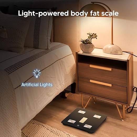 arboleaf Scale for Body Weight, Dual Charging Modes, Solar Power and Conventional Charging