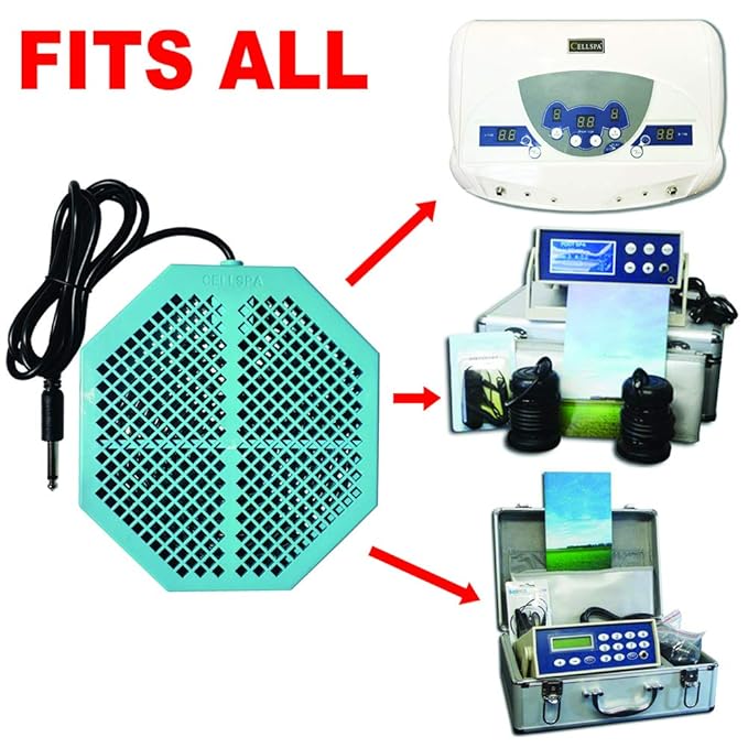 CS-900 Twice Powerful 6.5" x 5.5" Ion Detox Foot Bath Arrays Flat Dual Coil Stainless Steel Aqua Ionic Cleanse Array Compatible with Most 1/4" Plug Type Detox Machines