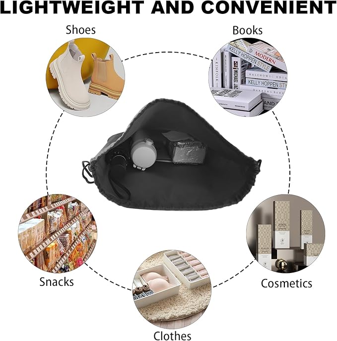 GoodtoU Drawstring Bags, Drawstring Backpack Nylon Backpack Draw String Bags Pack Bulk Cinch Sack Drawstring Gym Bag Drawstring Backpack for Sport, Traveling, Team (Black, 60Pcs)