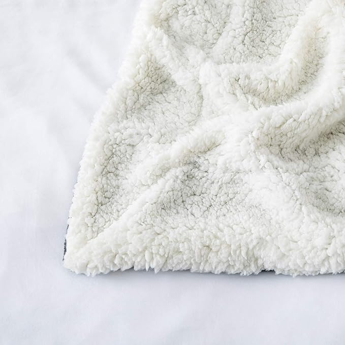 IR Imperial Rooms Grey Sherpa Fleece Throw Blanket for Bed - Wholesale Bulk Pack of 16 Sherpa Blankets - Soft Fluffy Throw Blankets for Hotels, Guest Bedroom, 50x60 Inches