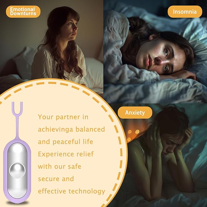 Sleep Instrument,Brain Massage Adjust Heart Rate,Headache Focus Attention,Small and Easy to Carry,Improve Deep Sleep (Purple)
