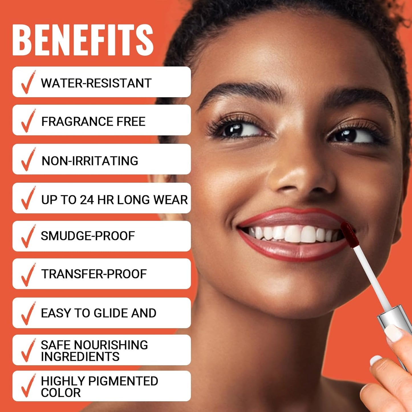 2pcs Lip Stain Peel Off - Lip Liner Stain Long Lasting Waterproof,2-in-1 Lip Liner with Tweezer Nude Matte,Non-Stick Cup,Highly Pigmented，Natural Finish,Stay On All Day,Perfect for Gift (Nude+Cocoa)