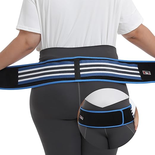 Sacroiliac SI Joint Hip Belt for Women Men-Alleviate Sciatica|Pelvic|Back|Lower Back Support, Pelvic Support Belt, Adjustable Lumbar Pain Relief, Trochanter Belt Blue, XXL(Hip Size 63"- 71")