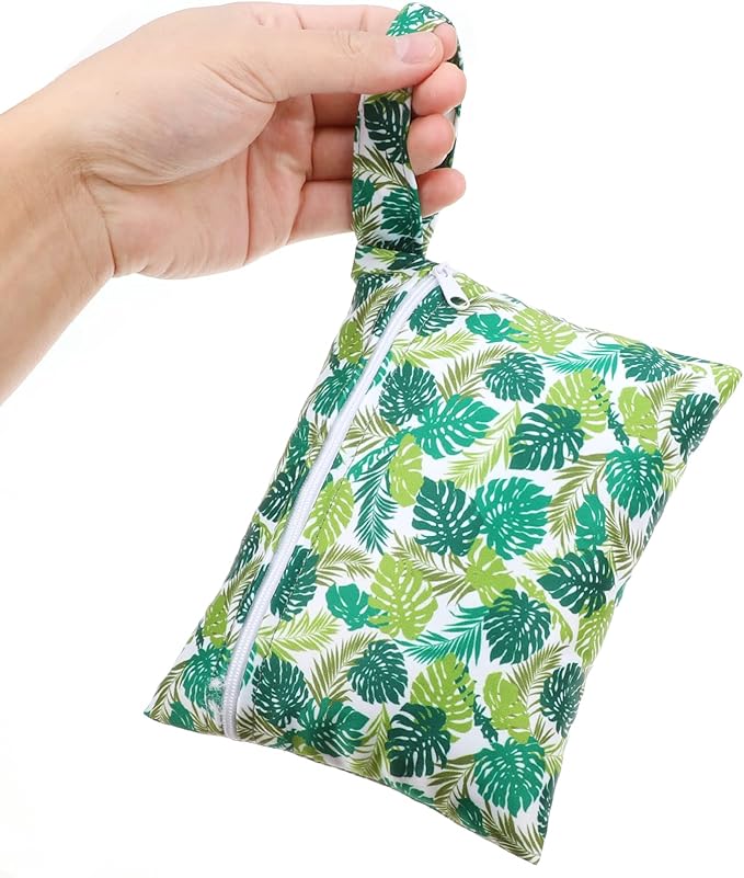 PHOGARY Reusable Menstrual Pads - Bamboo Cloth for Heavy Flow With Wet Bag, Large Sanitary Set With Wings for Women, Washable Overnight Cloth Panty Liners (7 in 1, Style F)