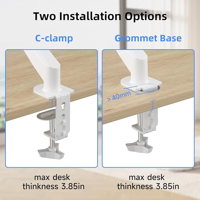 Suptek Single Monitor Mount Adjustable Gas Spring Monitor Arm Desk Mount Stand