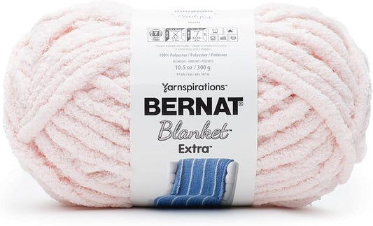 Bernat Blanket Extra Blush Pink Pack of 10.5oz/300g-Polyester-7 Jumbo-97 Yards-Knitting/Crochet Yarn, 1 Pack, 2