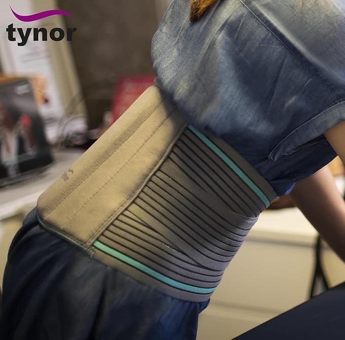 TYNOR Back Support Belt Adjustable Back Brace for Lower Back Pain,Breathable Lumbar Support Belt for Men & Women, Lower Back Brace for Herniated Disc, Sciatica & Heavy Lifting (Medium, Classic Black)