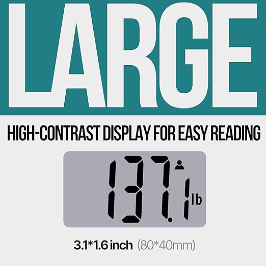 Professional Bathroom Scale for Body Weight with XL Platform Accurate Body Weight Scale for Adults, Seniors and Pets, 12-inch 30cm Large Platform, High Capacity 440lb/200kg, Batteries Included, White