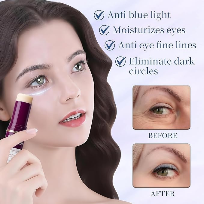 HWMS Cemenrete Calcium Multi-Effect Volume Cream Wrinkle Core Stick South Korean Collagen Moisturizing Stick for Anti-Aging Moisturizing and Firming Eyes Neck and Face（2pcs