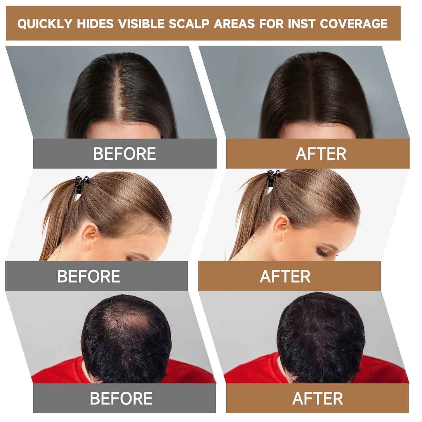 2 Pack Root Touch Up Shadow Powder, Gray Hair Cover Up, Women Color Root Coverage Powder for Thinning Grey Hairline, Men Instantly Concealer Hair Loss Beard Line Eyebrow, Light Blonde