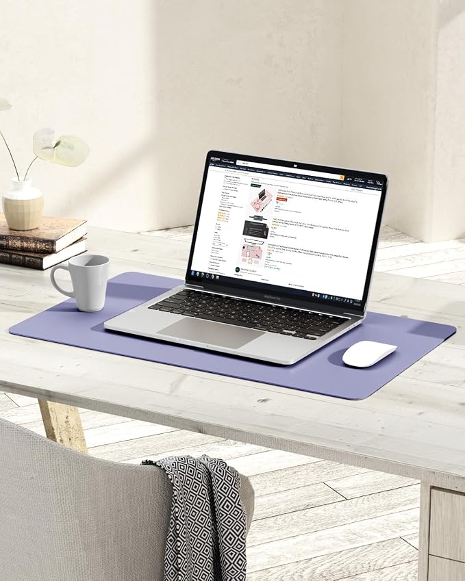 YSAGi Non-Slip Leather Desk Pad, Waterproof Laptop Computer Desk Keyboard Mat