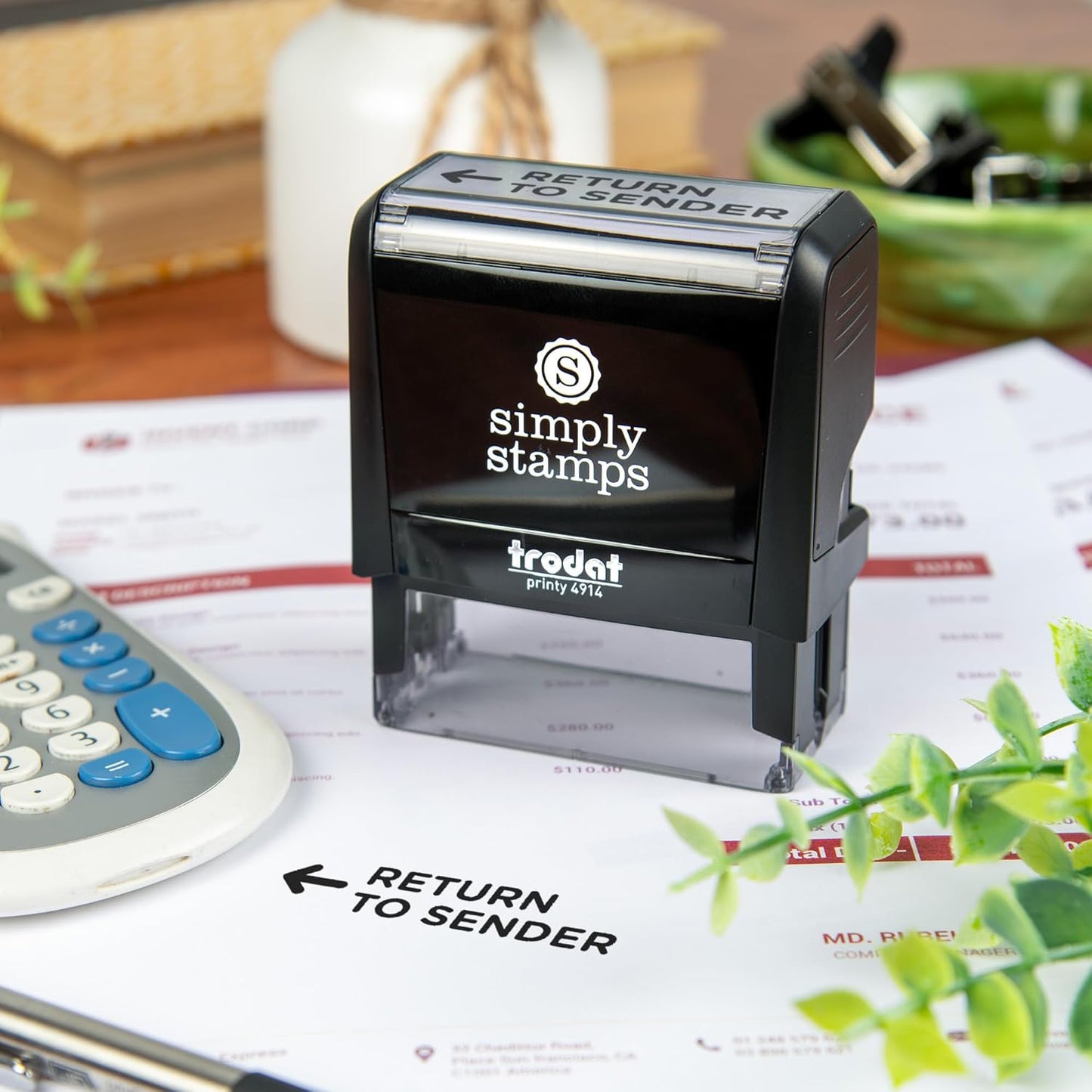 Return to Sender Office Stamp | 4 Different Sizes | 20 Designs | Multiple Color Options | Perfect for Quick Validation of Office Documents (Return to Sender, Xtra Large)