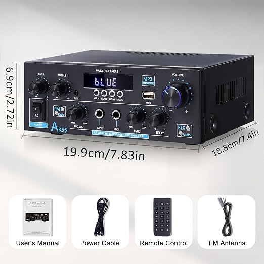 AK55 Stereo Amplifier Home Audio