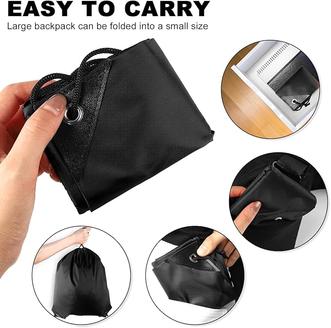 GoodtoU Drawstring Bags, Drawstring Backpack Nylon Backpack Draw String Bags Pack Bulk Cinch Sack Drawstring Gym Bag Drawstring Backpack for Sport, Traveling, Team (Black, 60Pcs)