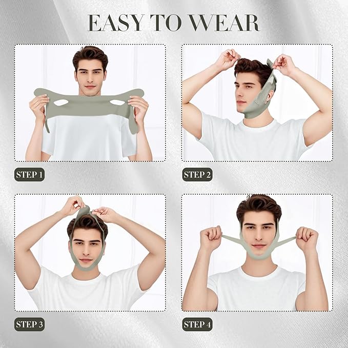 Chin Strap for Sleeping and Lightweight Snore Stopper (Pack of 6)