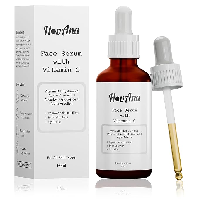 Vitamin C Serum for Face – Brightening, Dark Spot Corrector with Hyaluronic Acid & Vitamin E, Anti-Aging, Glowing Skin Facial Serum, 50ml
