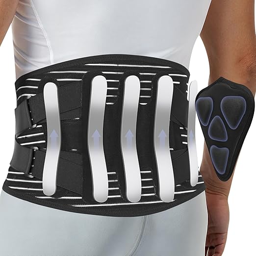 Back Brace for Lower Back Pain Relief with Bionic Support System,Lumbar Support Belt for Men Women,Breathable Mesh with 3D Lumbar Pad for Herniated Disc, Sciatica, Scoliosis(Black，S)