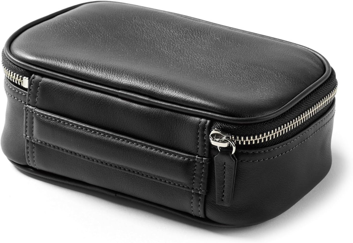 Leatherology Black Onyx Leatherology Small Travel Organizer - Zipped mesh storage pocket, elastic loops for organization, compact travel size