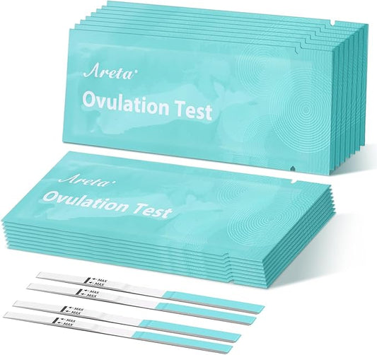 Areta 60 Ovulation Test Strips Kit: Accurate & Reliable for Women | Fast & Convenient Fertility Tracking | High Accuracy Ovulation Test Kit