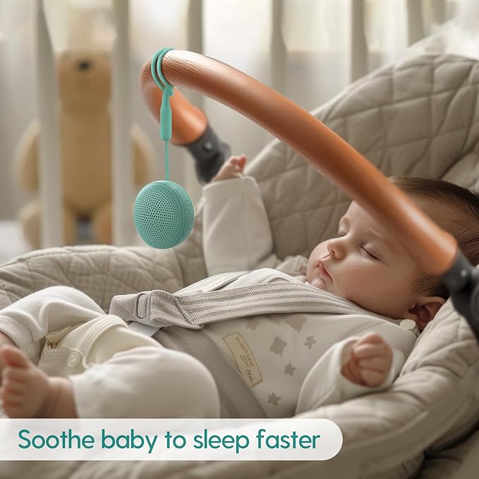 Babelio Sound Machine for Sleep Macaron Portable Sound Machine for Kids Adults, 17 Soothing Sounds, Travel, Timer Cyan