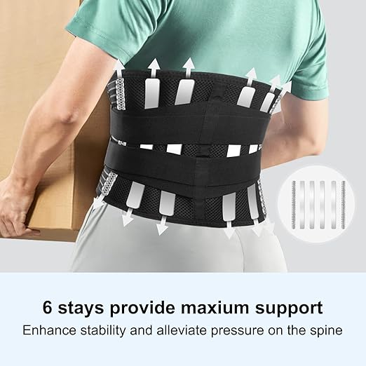 Back Brace for Lower Back Pain Women & Men with Lumbar Pad, Breathable Lumbar Back Support Belt for Women, Back Braces Relief from Sciatica Herniated Disc for Work Heavy Lifting Exercise - S
