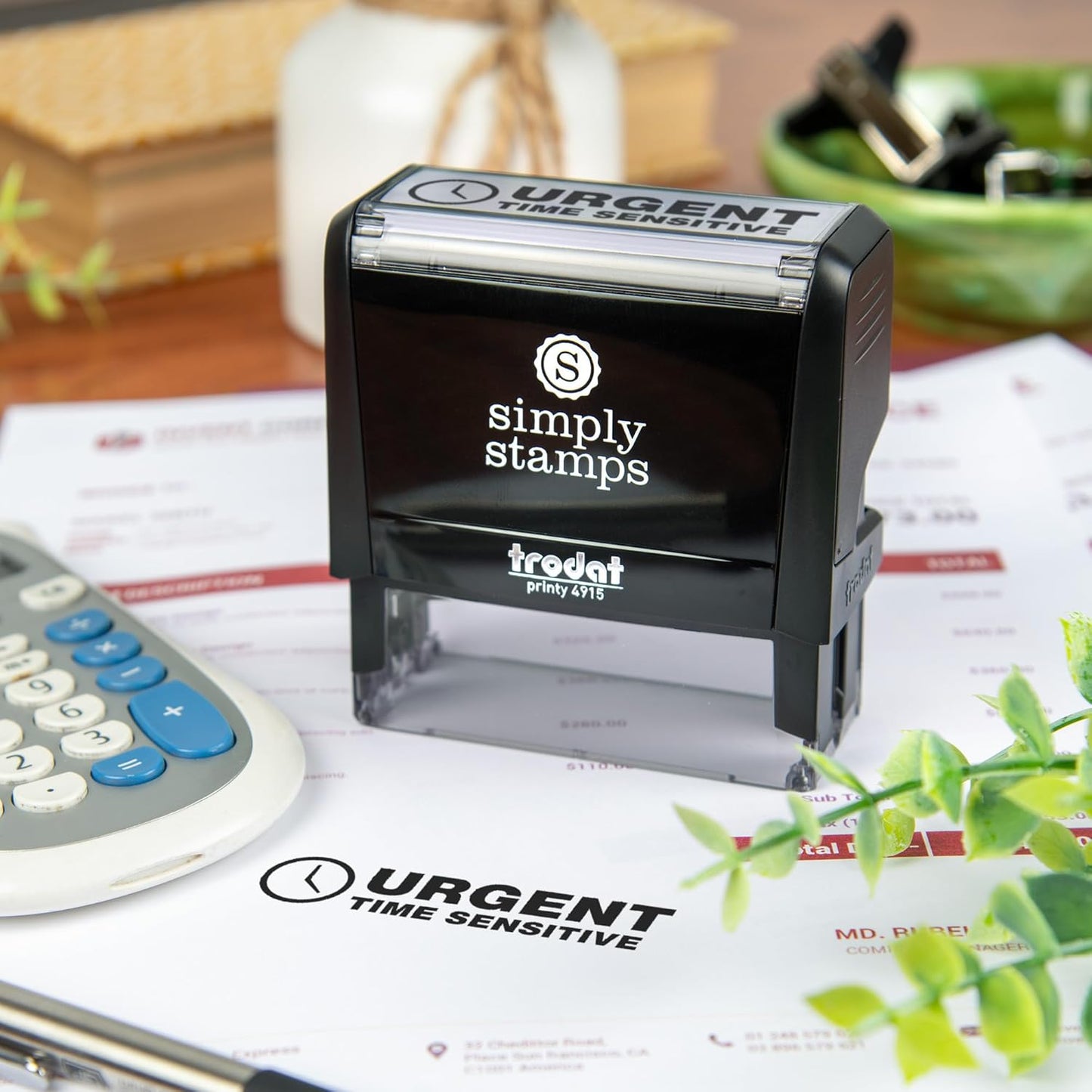 Urgent Time Sensitive Office Stamp | 4 Different Sizes | 20 Designs | Multiple Color Options | Perfect for Quick Validation of Office Documents (Urgent Time Sensitive, Xtra Wide)