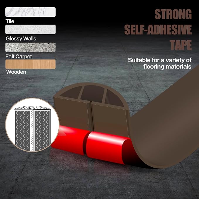 Floor Cord Cover Cable Cavity Self Adhesive Cord Hider Floor 10FT Floor Cable