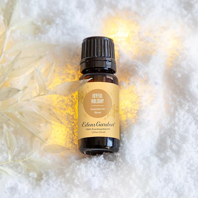 Edens Garden Joyful Holiday Essential Oil Blend- 100% Pure Premium Grade, Christmas Essential Oils for Diffuser, Winter Holiday Joy Scented, No Fragrance Oils, for Home Diffusers 10 ml (.33 fl oz)