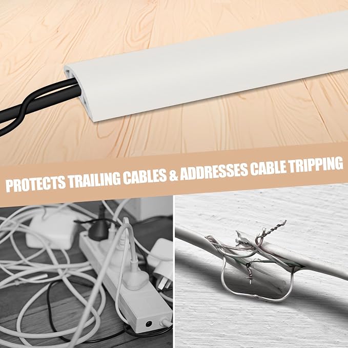 Floor Cord Cover Cable Cavity Self Adhesive Cord Hider Floor 10FT Floor Cable