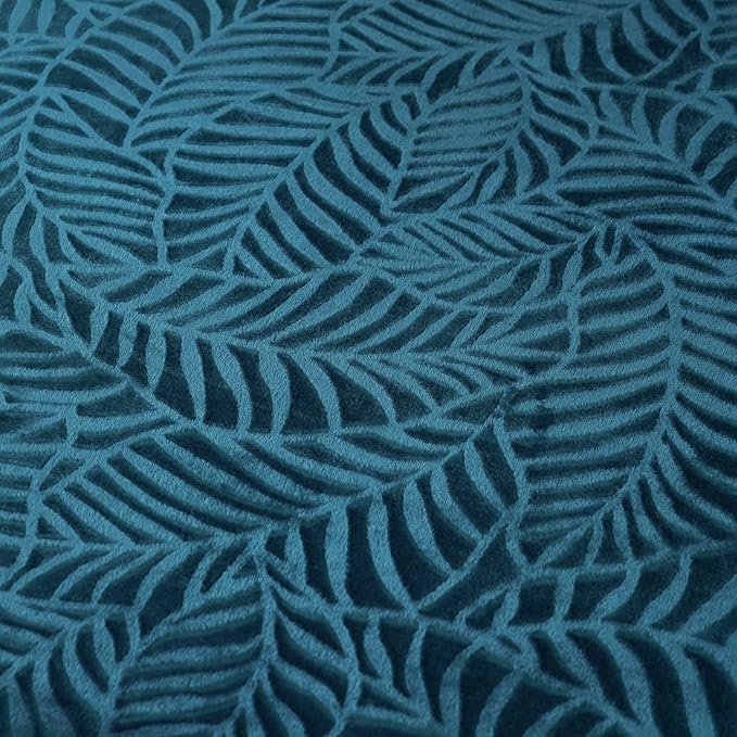 SOCHOW Super Soft Flannel Fleece Throw Blanket, Lightweight Cozy Warm Leaves Textured Plush Blanket for Bed Couch Sofa, 50 x 60 Inches, Blue Coral