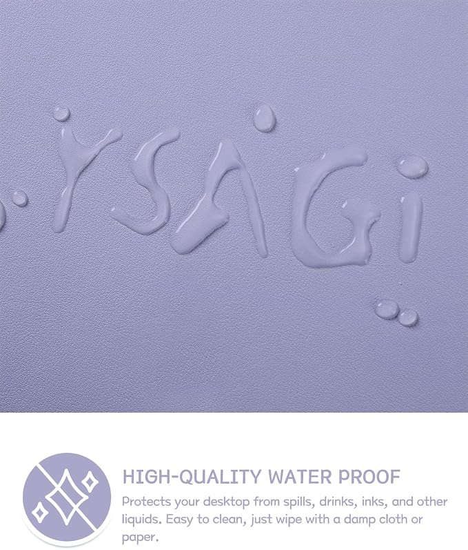 YSAGi Non-Slip Leather Desk Pad, Waterproof Laptop Computer Desk Keyboard Mat