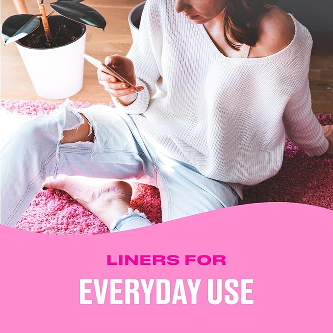 Carefree Panty Liners for Women, Thong Liners, Unwrapped, Unscented, 49ct | Pantiliners, Carefree Liners, Daily Liners for Women, Light Periods and Leaks | 49ct (Packaging May Vary)