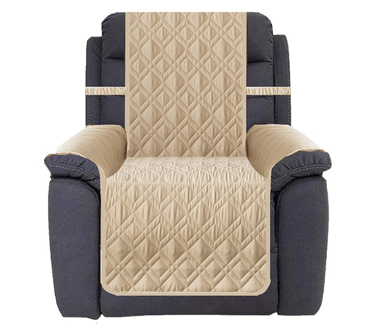 Ameritex Waterproof Nonslip Recliner Cover Stay in Place, Dog Chair Cover Furniture Protector, Ideal Recliner Slipcovers for Pets and Kids (Beige, 23")
