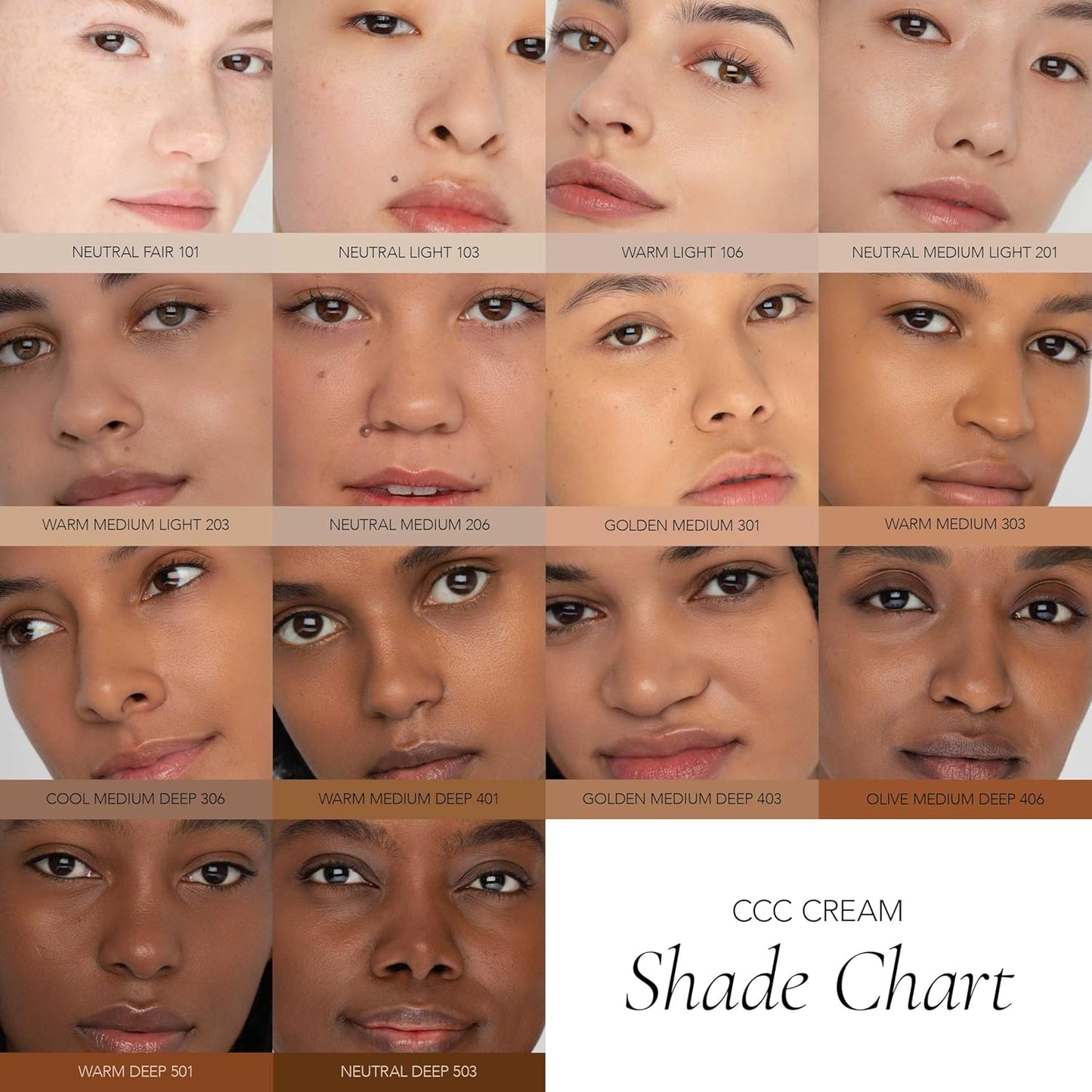 CLE Cosmetics CCC Cream (Warm Medium Light 203 / SPF 50) - Color Correcting CC Cream with Sunscreen - Lightweight, Hydrating, Light to Medium Coverage Foundation - BB & CC Hybrid - 1 fl oz