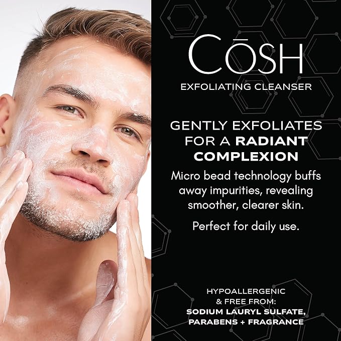Cosh Cosmetics Exfoliating Cleanser - Deep Cleansing Facial Exfoliate, Smooths Fine Lines, Improves Skin Textures (5 Fl Oz.)
