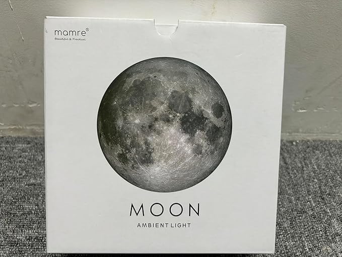 mamre Astronaut Couple Lunar Lamp Moon Light 3D Moon Rechargeable Night Light Gift Home Decor Lighting for Anniversary Birthday Valentine's Day Christmas