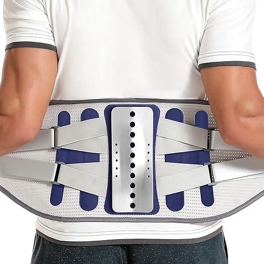 Back Brace with 8 support belts for Lower Back Pain Relief, Back Support Belt for Women & Men, Lower Back Support with Large Area Aluminum Support, Lower Back Brace for Herniated Disc, Sciatica