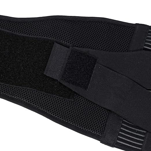 NeoTech Care Adjustable Compression Back Brace Lumbar Support Belt, Black, Size XXXL